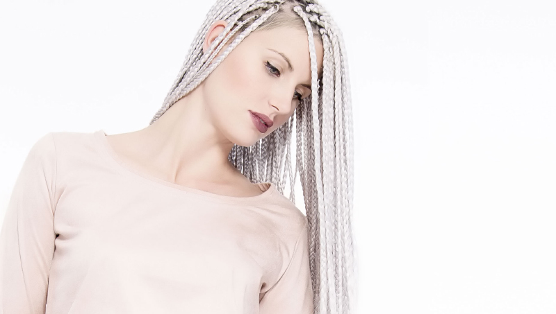 Box braids készítése